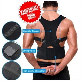 Resim Manyetik Dik Duruş Korsesi Kamburluk Önleyici Kadın Erkek 