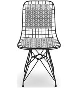 Resim Knsz kafes tel sandalyesi 1 li mazlum syhtalen sırtminderli ofis cafe bahçe mutfak 