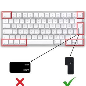 Resim Magic Keyboard 2 A1644 Klavye Koruyucu Türkçe Q Silikon Ultra İnce 0.3mm Şeffaf Siyah Siyah 