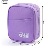 Resim Moveevo Mor Çok Amaçlı Seyahat Organizer: Şarj Cihazları, Veri Kabloları, Kulaklıklar Ve Makyaj Malzemeleri İçin Sağlam Depolama Çantası 