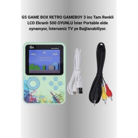Resim Arenes Tv Bağlantılı 500 Oyunlu Mini Gameboy Konsol - Lisinya 