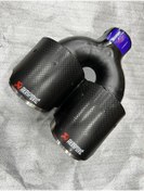 Resim Akrapovic (YERLİ) 110 Içi Krom Sol Çiftli L (GENİŞLİK-11CM) 