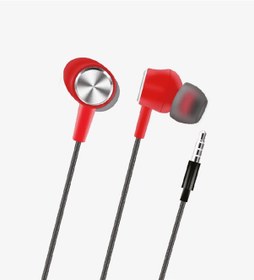 Resim Linktech Spor Silikonlu Kablolu Kulaklık , Linktech H315 Kırmızı Mikrofonlu Kablolu Kulak İçi Kulakl Universal 