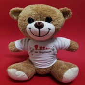 Resim Alifa Toptan Seni Seviyorum Temalı Peluş Ayıcık 