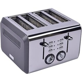 Resim HERŞEYBURDAMODA Berghoff Gem Tita Parlak Gümüş Gri Dört Dilim Ekmek Kızartma Makiesi 