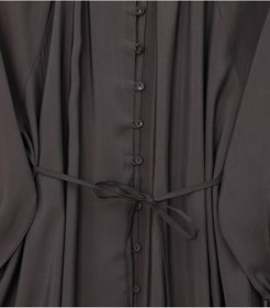 Resim MODAQU Büzgü Detaylı Bağcıklı Tunik Pantolon Takım - Kahverengi 