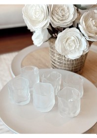 Resim Linanware 6'lı Viski/kokteyl Tasarım Cam/dışı Silikon Kaplı Bardak 200 Ml Dsg-13 
