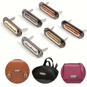 Resim 5 Adet Özelleştirilebilir Metal Harf Etiketleri DIY El İşleri, Çantalar & Giysiler İçin - Çeşitli Renklerde Dekoratif Ticari Marka Etiketleri 