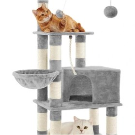 Resim AyrStore Tırmalama ağacı, büyük, 138 cm yüksekliğinde, kedi ağacı, tırmalama tahtası ve 9 tırmala 