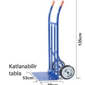 Resim Orta Boy Katlanabilir Yük Ve Koli Taşıma El Arabası (157437907) 