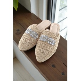 Resim Hfky Kadın Dantelli Rahat Çeyiz Ev Terliği Dış Mekan Terliği 