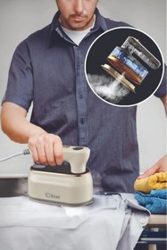 Resim Kiwi 2'si 1 Arada Portatif Katalanır Dikey Buharlı Seyahat Ütüsü 