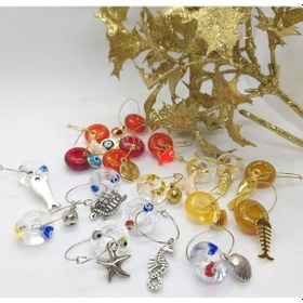 Resim 6'lı Kadeh İşaretleyici, Kadeh Charm, Kadeh Küpeleri 