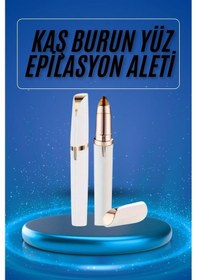 Resim Kaş Bıyık Epilasyon Aleti İnce Uçlu Yüz Için Tüy Alıcı Pilli 
