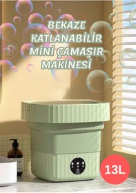 Resim BEKAZE KATLANIR PORTATİF YENİ NESİL MİNİ ÇAMAŞIR MAKİNESİ 13 LT 