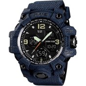 Resim Rogfer Skmeı 1155b Çok Fonksiyonlu Erkekler Doğa Sporları Gece Parlaklığı Su Geçirmez Büyük Kadran Bilek Saati Denim Mavi Çok Renkli Çok Renkli 