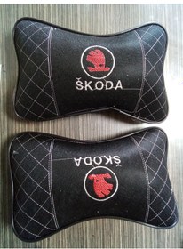 Resim Skoda Logolu Araç Boyunluk Boyun Yastığı 