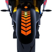 Resim Çınar Extreme 2 Adet Sport Motosiklet Çamurluk Floresan Turuncu Kask Sticker Çınar Extreme 
