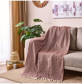 Resim Soft Koltuk Şalı - Kiremit - 130x150 Cm Renkli 
