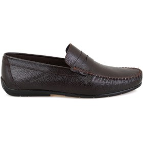 Resim Kelvin Kahve Erkek Deri Loafer 