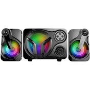 Resim Mikado MD-BT28 5W+3W×2 BT,TF Card,USB, FM Radyo Siyah Led Işıklı Speaker Mikado