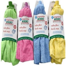 Resim Wikro 2'Li Mikrofiber Mop Paspas Yedek Ucu, Vileda Tipi Temizlik Seti 