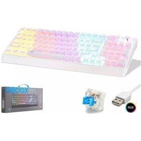 Resim Hadron G500xw Mekanik Gaming Klavye Blue Switch Rgb Aydınlatmalı 104 Tuş - Beyaz - 1 Adet 