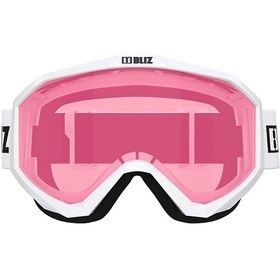Resim Liner Beyaz Çerçeve Pembe Lens Kayak Gözlüğü Pembe 