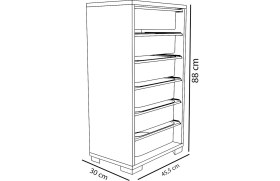 Resim Remaks 6 Sepetli Oyuncak Dolabı Çok Amaçlı Dolap - Beyaz 