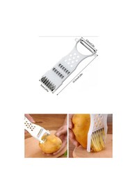 Resim Rende Soyacak 5 Fonksiyonlu Sebze Meyve Soyucu Patates Havuç Salatalık Zencefil Doğrayıcı Renkli 