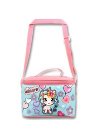 Resim Ümit Çanta 5049 Isı Yalıtımlı Kız Çocuk Bebek Unicorn Baskılı, Pembe Turkuaz Renkli Beslenme Çantası Pembe - Turkuaz 
