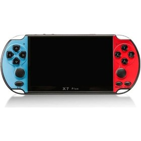 Resim Yaleker X7 Plus 5.1 İnç Hd Ekranlı 8gb Retro Oyun Konsolu - 10.000+ Oyun, Medya Çalar, E-kitap Okuyucu Mavi+kırmızı 