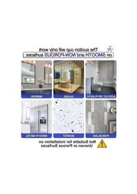 Resim Prestigegoods Duş Vakumlu Kancalar, Banyo Pencere Kapı Duvar İçin Çıkarılabilir Havlu Askısı Gümüş Gümüş 