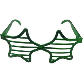 Resim Parti Gözlük Plastik Camsız Panjur Yıldız Şekilli Yeşil 14x6 Cm 