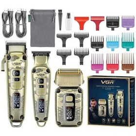 Resim VGR V-642 Profesyonel Saç Sakal Ense Elektrikli Tıraş Makinesi Seti 
