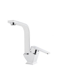 Resim Tema Kare L Lavabo Bataryalı Batarya Seti 61011 + 61012L + 61013L Krom 