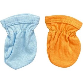 Resim Sebi Bebek Eldiveni 0-3 Ay 9903 Turuncu-mavi Mavi - Turuncu 
