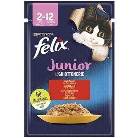 Resim Felix Pouch Junior Sığır Etli Yavru Yaş Kedi Maması 85 Gr 