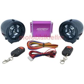 Resim Motosiklet Alarm Seti Usb, Fm, Sd Kart Yuvası, Üstün Duyarlılık 