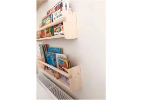 Resim Mrt Ahşap Montessori Raf Yuvarlak Çıtalı 75 cm 2 Adet 