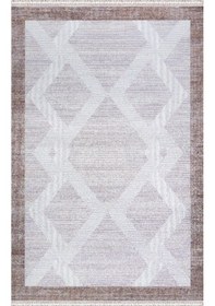 Resim Merinos Halı Rodin 60896 070 Serisi Akrilik Salon Oturma Yatak Odası Halısı Krem - Kahve 