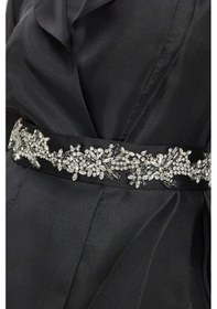 Resim Serpil Exclusive Transparan Taş İşlemeli Kuşaklı Şifon Ceket - Özel Günlerin Göz Alıcı Tamamlayıcısı Ekru 