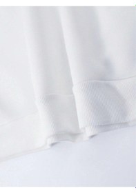 Resim Adrift Unisex Kadın/erkek Beyaz Sanat Oversize Bisiklet Yaka Pamuklu Sweatshirt Beyaz 