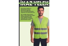 Resim Işçi Ikaz Fosforlu Reflektörlü Yelek 5 Adet Standart 