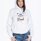 Resim Komik Alzheimer Tasarımlı Kapşonlu Kadın Sweatshirt 