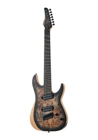 Resim Schecter Reaper-7 Multiscale 7 Telli Elektro Gitar (Charcoalburst) 