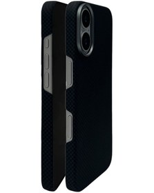 Resim Nettech İphone 16 Uyumlu Nt-n075 Kevlar Karbon Arka Koruma Kılıf - Siyah Siyah 