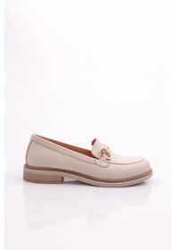 Resim Dgn 246 Kadin Loafer Ayakkabi 246-1567-R0463 Ekru 