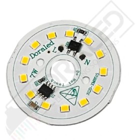 Resim Dora Led 220Volt 7Watt Smd 2835 Ledli Led Modül 10mm Delik Çaplı Gün Işığı 220V 7W Avize Ledi 44mm(3 Adet) 