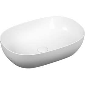 Resim VitrA Outline 5995b403-0016 Oval Lavabo, Clean, 60 Cm, Beyaz 